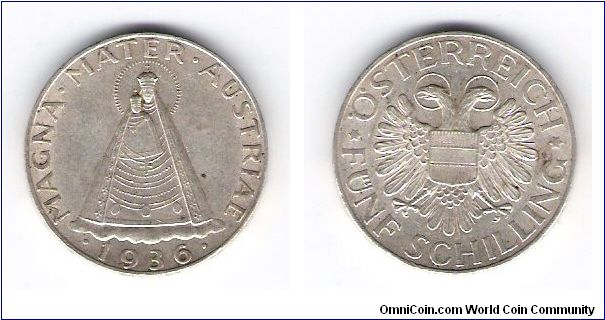 5-shilling
KM#2853
1.577-minted
.835 silver/.4027OZ
