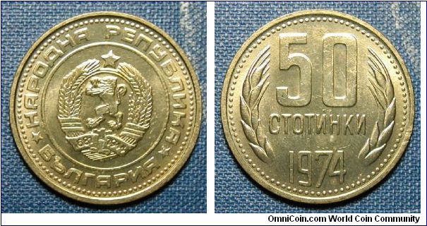 1974 Bulgaria 50 Stotinki