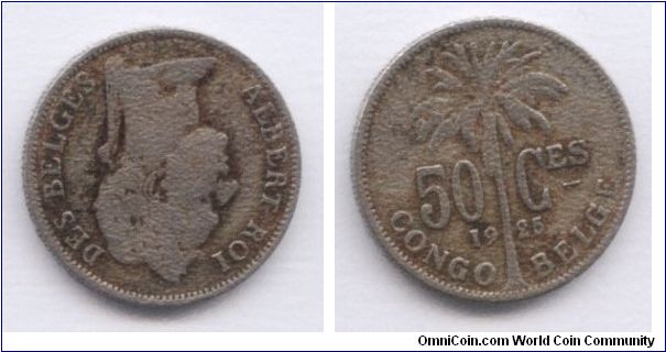 Belgien Congo, 50 centimes, 1925