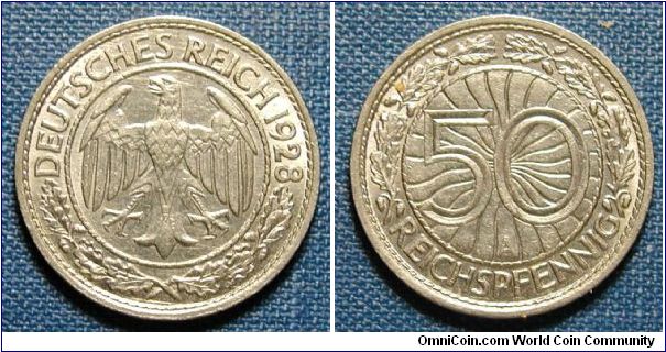 1928-A Germany 50 Reichspfennig