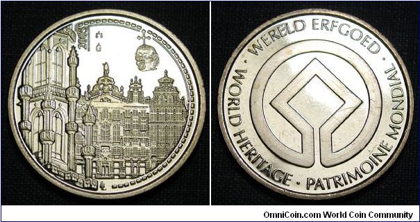 2005 Belgium UNESCO World Heritage Medal Brussels Grande Palace from Belgian Mint Set.