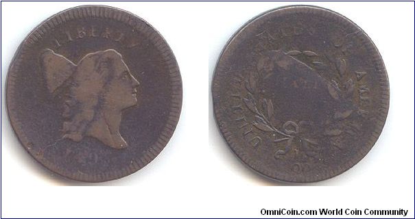 1795 Liberty Cap Half Cent.