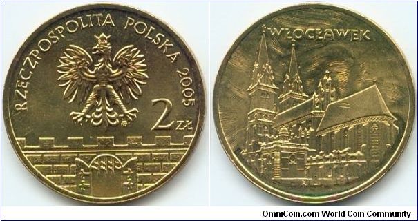 Poland, 2 zlote 2005.
Historical Cities in Poland - Wloclawek.