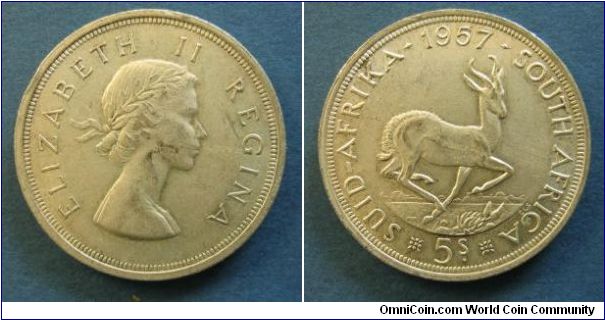 5 shillings, 0.500 silver