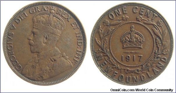 1917-C NewFoundland cent