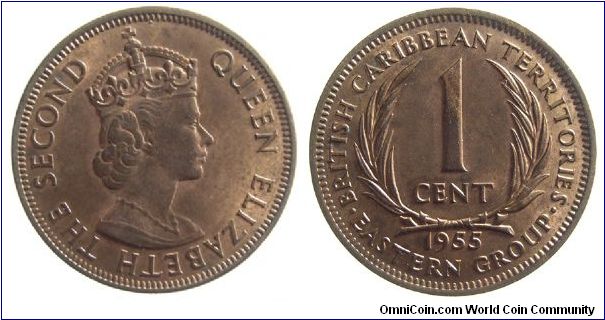 1955 cent. British Carribean Territories (Eastern Carribean States)