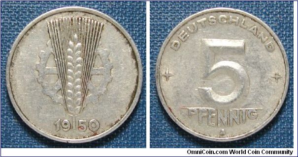 1950A Germany 5 Pfennig
