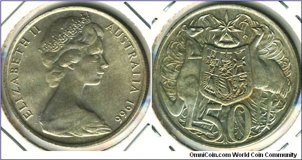Australia 50 cents 1966