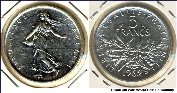 France 5 francs 1962