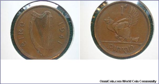 1941 penny ireland hen and chick