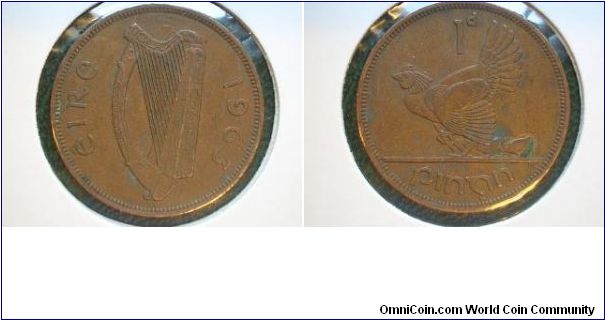 1963 penny ireland hen and chick