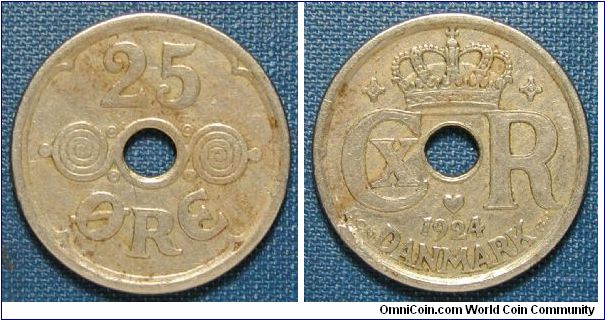 1924 Denmark 10 Ore