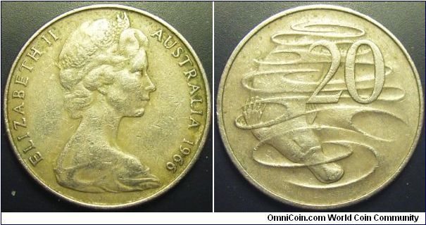 Australia 1966 20 cents.