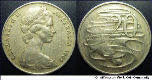Australia 1969 20 cents.