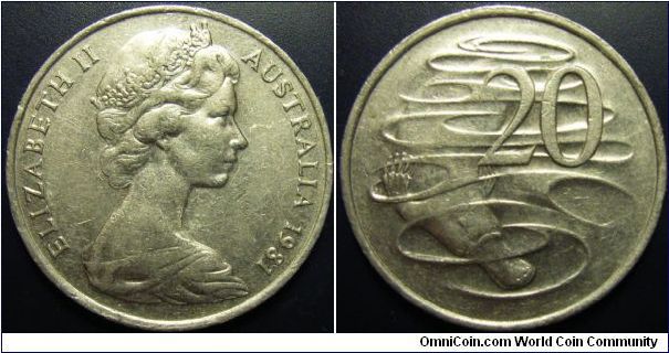 Australia 1981 20 cents.