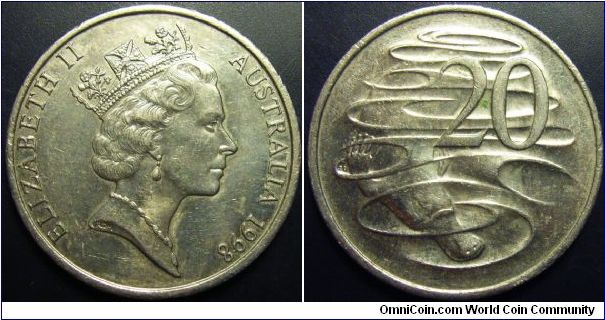 Australia 1998 20 cents.