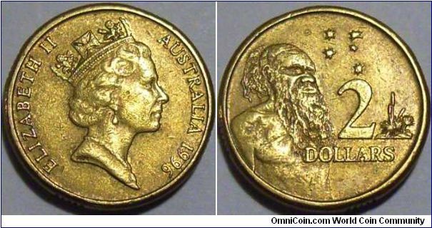 Australia 1996 2 dollars.