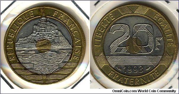 France 20 francs 1993