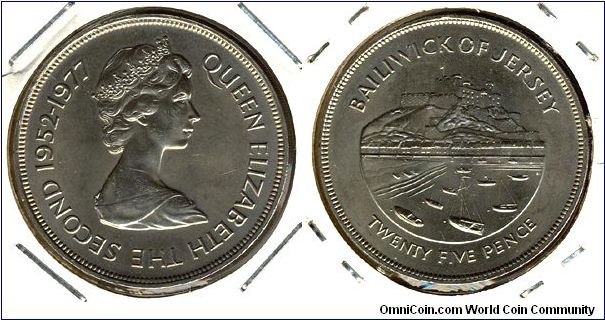 Jersey 25 pence 1977 - Silver Jubilee