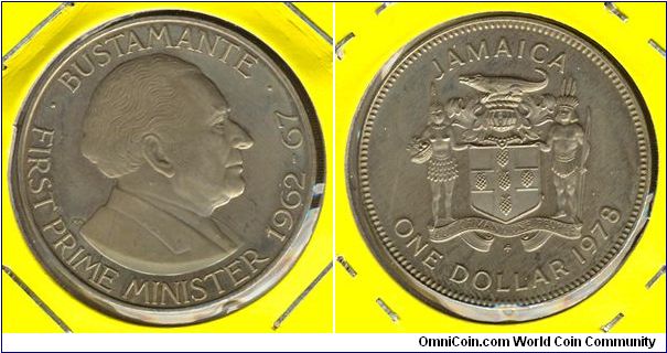 Jamaica 1 dollar 1978-f - Prime Minister Bustamante