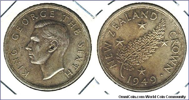New Zealand 1 crown 1949