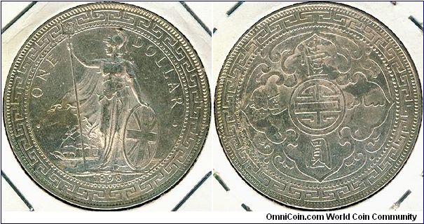 Great Britain 1 dollar 1898-B - Oriental trade dollar