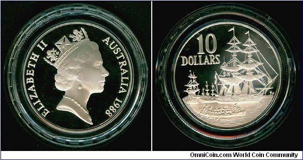 Australia 10 dollars 1988 - Bicentenary, Proof issue