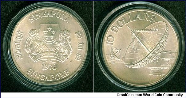 Singapore 10 dollars 1978 - Satellite