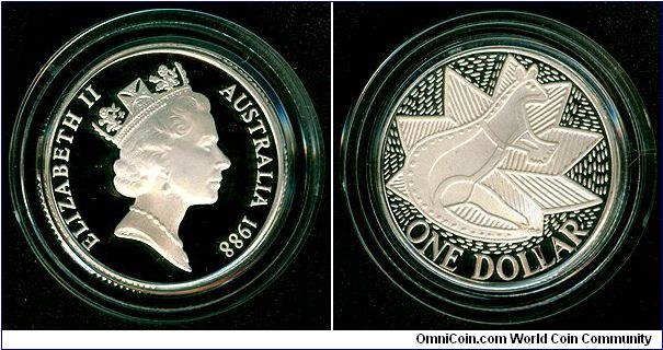 Australia 1 dollar 1988 -  Aboriginal art, Silver proof issue