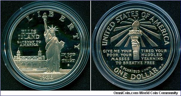 USA 1 dollar 1986-S - Statue of Liberty, Proof issue