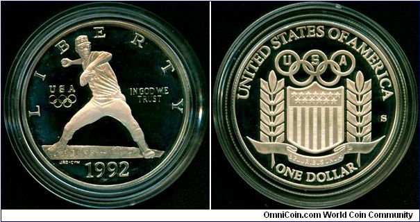 USA 1 dollar 1992-S - Olympics, Proof issue