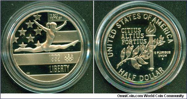 USA 1/2 dollar 1992-S - Olympics, Proof issue