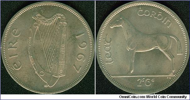 Ireland 1/2 crown 1967