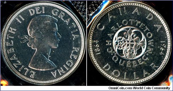 Canada 1 dollar 1964 - Charlottetown Centenary, Proof-like