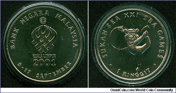 Malaysia 1 ringgit 2001 - 21st South East Asian Games