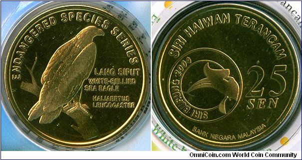Malaysia 25 sen 2004 - Endangered Species Series 2: White-bellied Sea Eagle