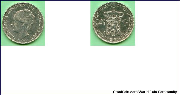 Km#165 2.5 Gulden 1931