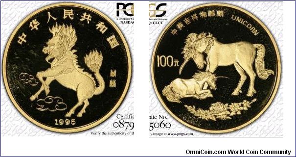 100Y Gold Unicorn Coin