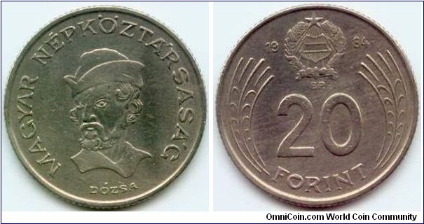 Hungary, 20 forint 1984.
Dozsa.