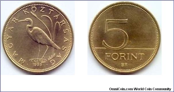 Hungary, 5 forint 1995.