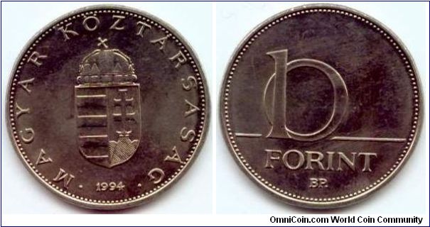 Hungary, 10 forint 1994.