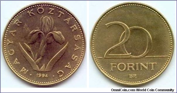 Hungary, 20 forint 1994.