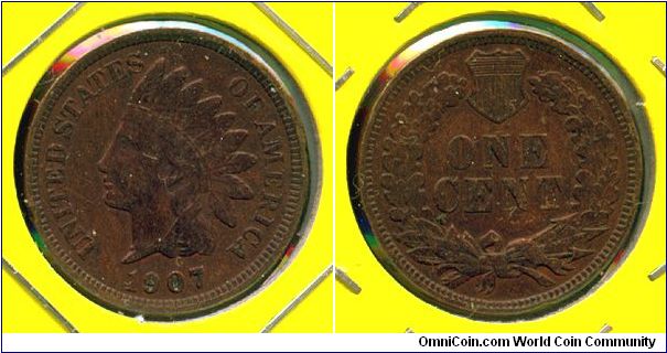 USA 1 cent 1907