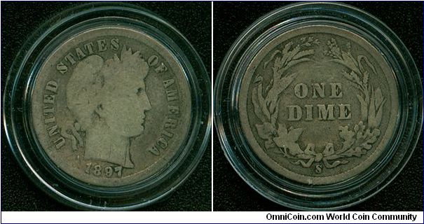 USA 1 dime 1897-S