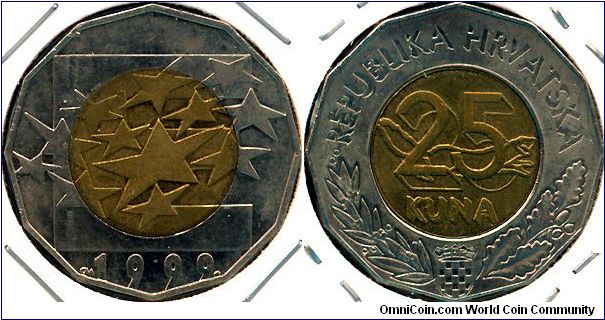 Croatia 25 kuna 1999 - European Union