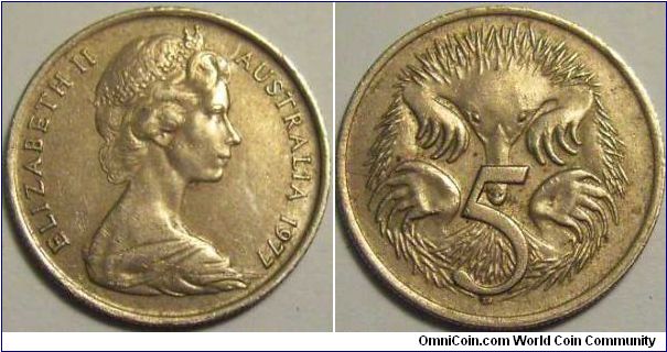Australia 1977 5 cents.