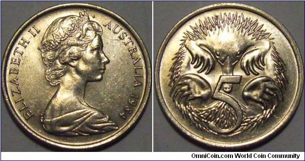 Australia 1984 5 cents.
