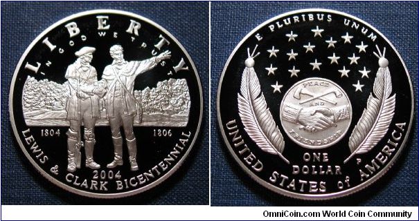 2004-P Lewis & Clark Commemorative Silver Dollar