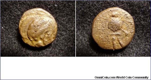 Sicily-Messenia
3d cent BC
AE16
I can't find info on this one