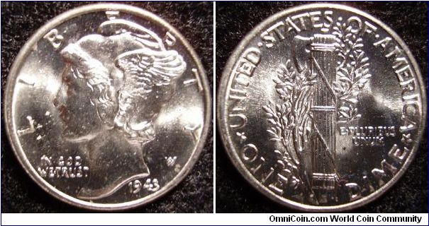 1943FSB Dime